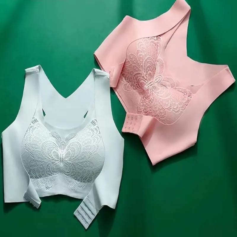 Butterfly wings High Quality Too Soft & Comfortable Push Up Removable Padded full Back Support Sports Bra